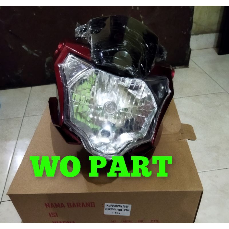 Headlamp Lampu depan vixion Advance NVA 2016 kedok batok set reflektor