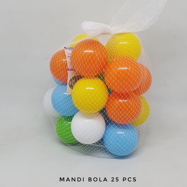 Mainan Anak Bola Plastik Mandi Bola Isi 25pcs Bahan Plastik Warna Warni CERAH ber SNI