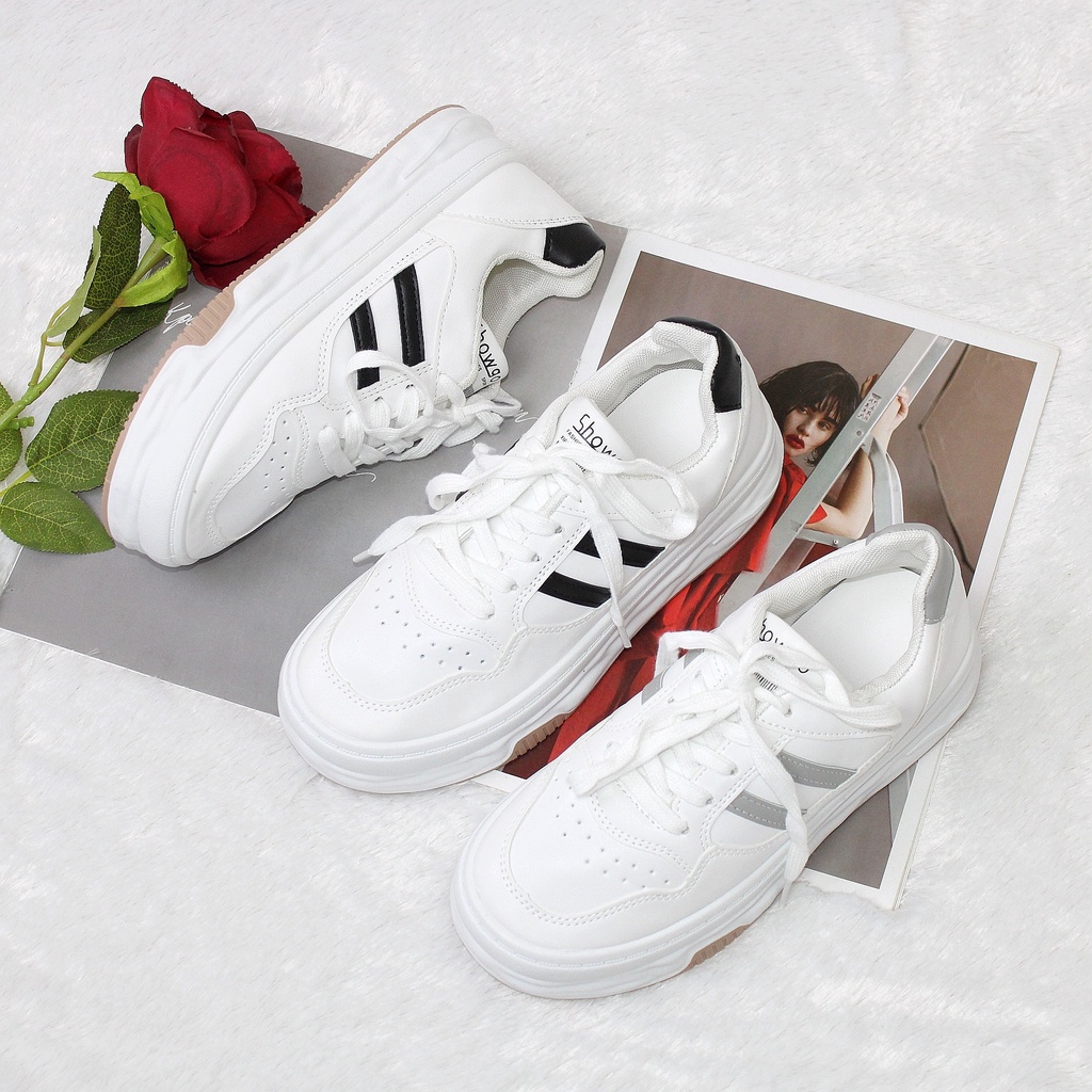 Free BOX Sepatu Sneaker Putih Wanita Import Premium Quality Sepatu Olahraga Sepatu Casual Sneakers Wanita Sport Shoes NS508