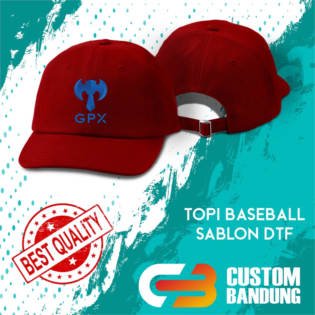 Topi Baseball GPX Pria Wanita Topi Cap Bisa Tulis Nama Bisa COD Original High Premium Quality