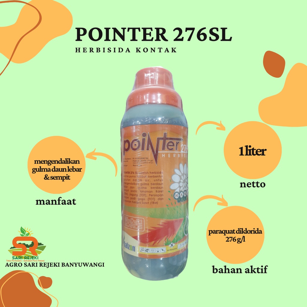 POINTER 276SL 1L HERBISIDA KONTAK PARAKUAT DIKLORIDA