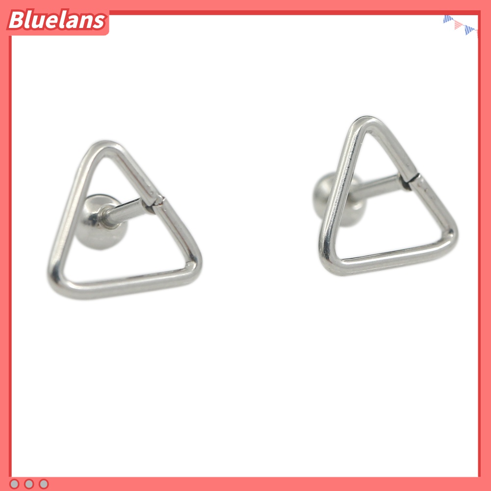 Anting Stud Tindik Tulang Rawan Telinga Bentuk Segitiga Untuk Wanita