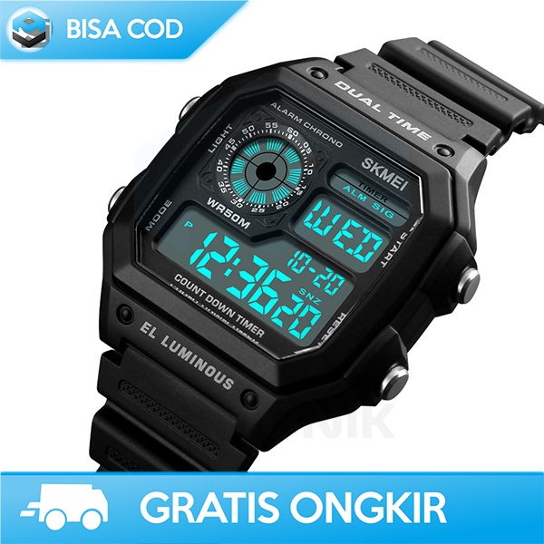 JAM TANGAN DIGITAL MURAH PRIA SKMEI 1299 ORIGINAL - JAM TANGAN COWOK WATER RESISTANT BERKUALITAS