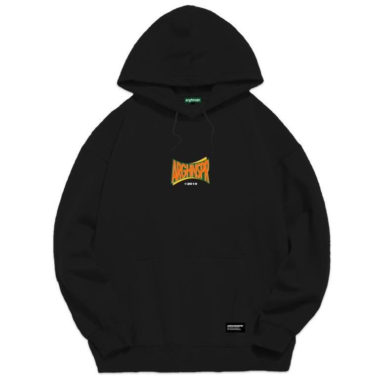 Pullover Hoodie Arghinspire Katun Fleece Hitam - Enve