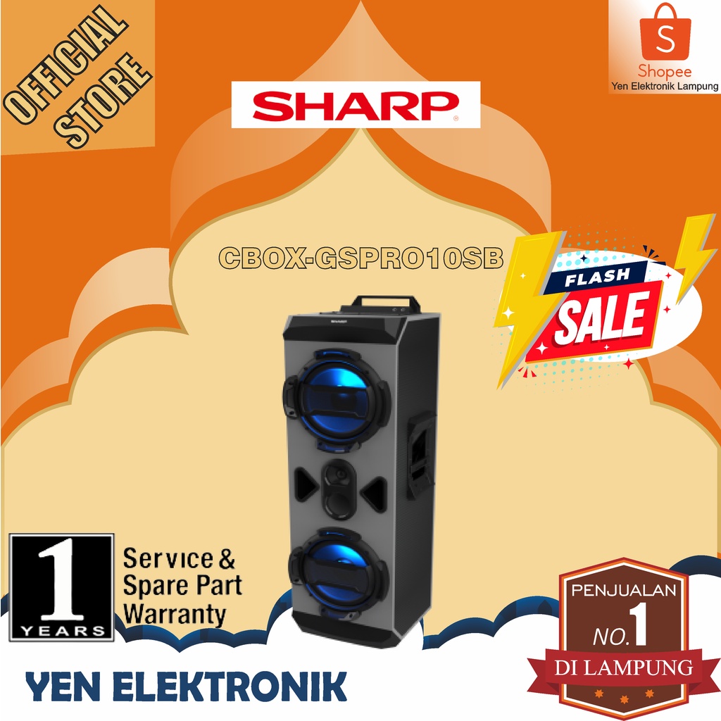 Speaker SHARP CBOX GSPRO10SB Active Speaker Pro Series Garansi Resmi SHARP 1 Tahun