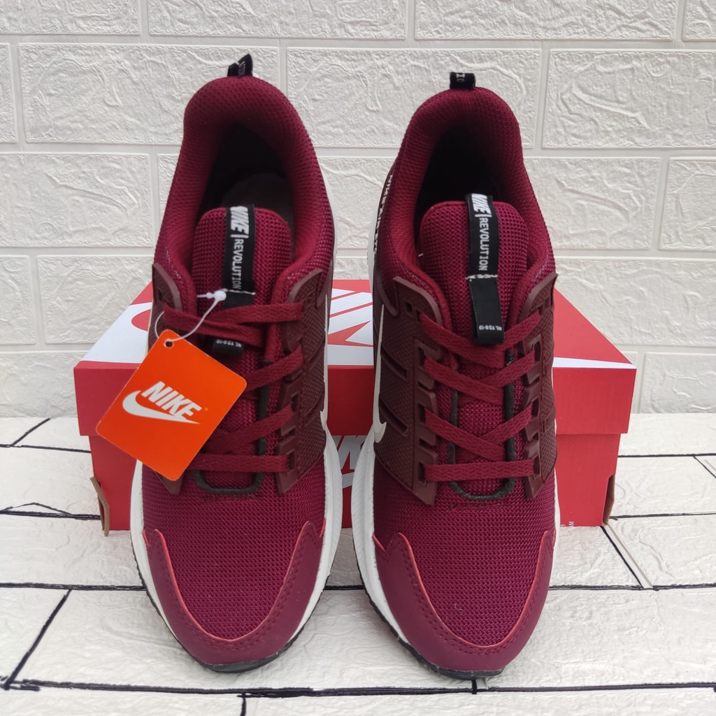 DISKON!! SEPATU SEKOLAH GRADE ORIGINAL NIKE AIR 270 MURAH SEPATU KASUAL KEREN TERBARU MERAH MARUN