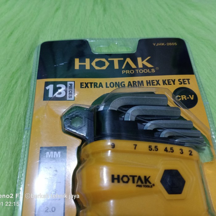 Kunci L Bintang Hotak Yjhk-2605 /Hotak Extra Long Arm Hex Key Set