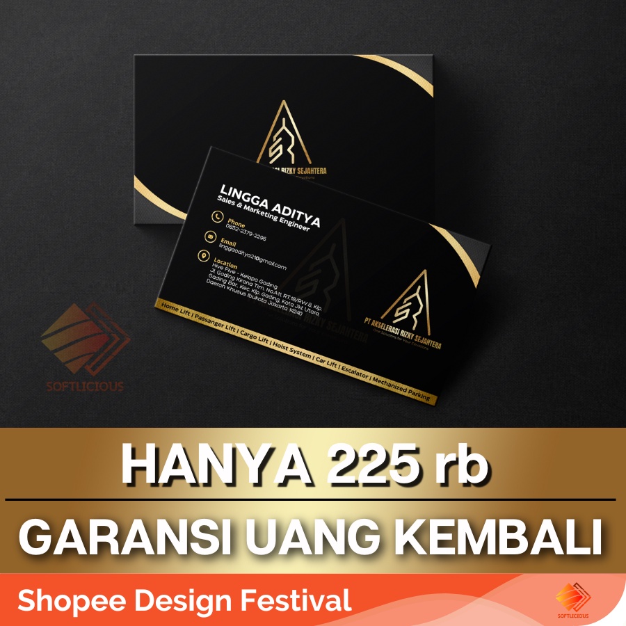 [DESIGN KARTU NAMA PREMIUM] design kartu nama profesional Elegant premium