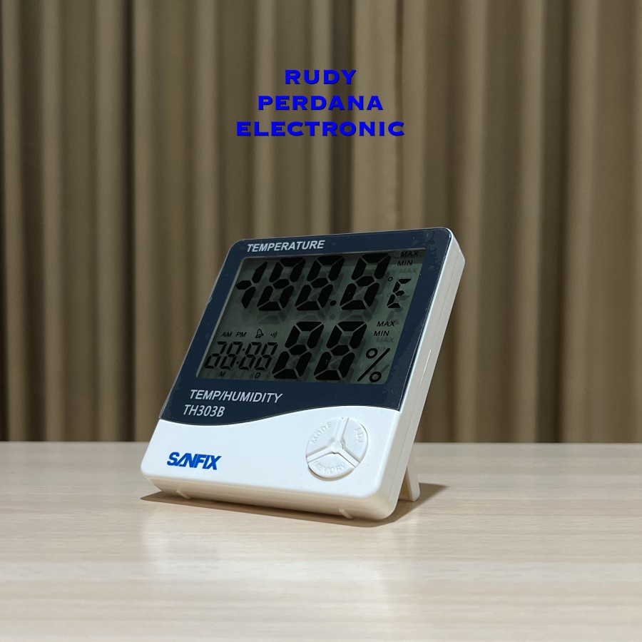 THERMOMETER HYGROMETER DIGITAL SUHU KELEMBAPAN RUANGAN SANFIX TH-303B