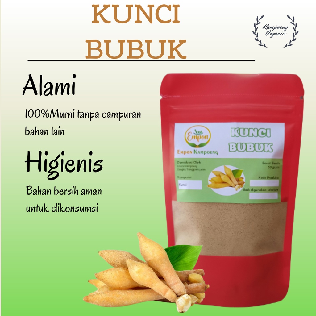 

Rempah Jamu Herbal Tadisional Bumbu Masak Masakan Dapur Instan Temu Kunci Bubuk Serbuk Finger Root Powder Murni Alami Asli