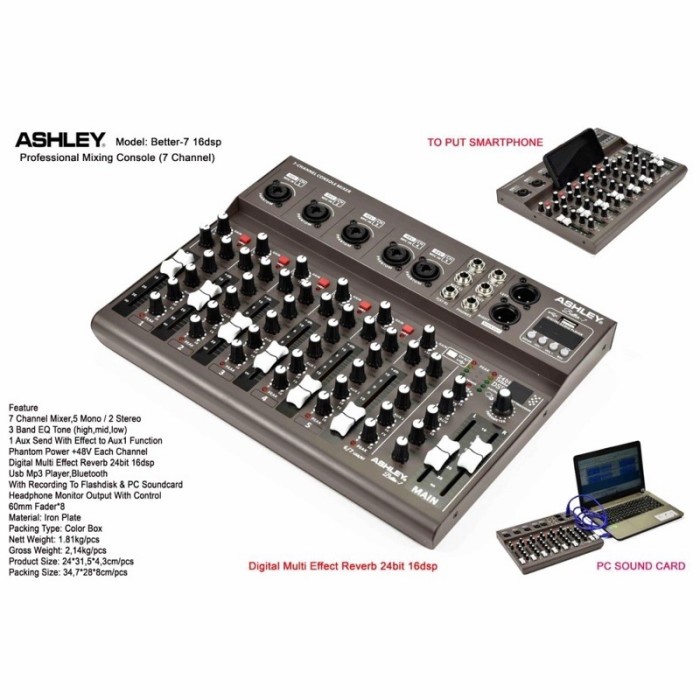 mixer ashley better 7 mixer audio ashley better7