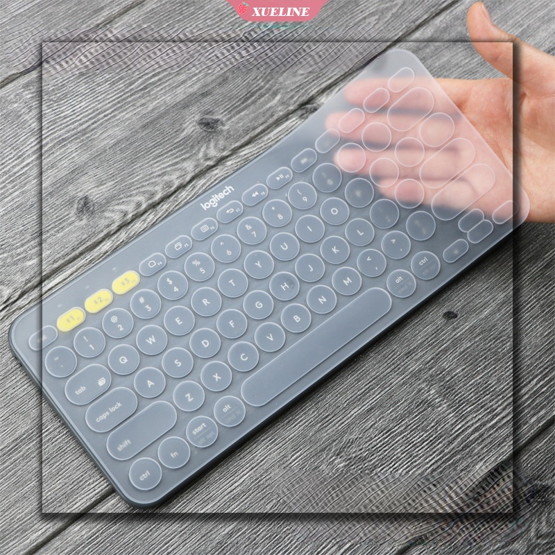 Logitech K380 cover Pelindung keyboard Logitech K380 Bahan Silikon + Kulit + TPU Transparan (ZXL)