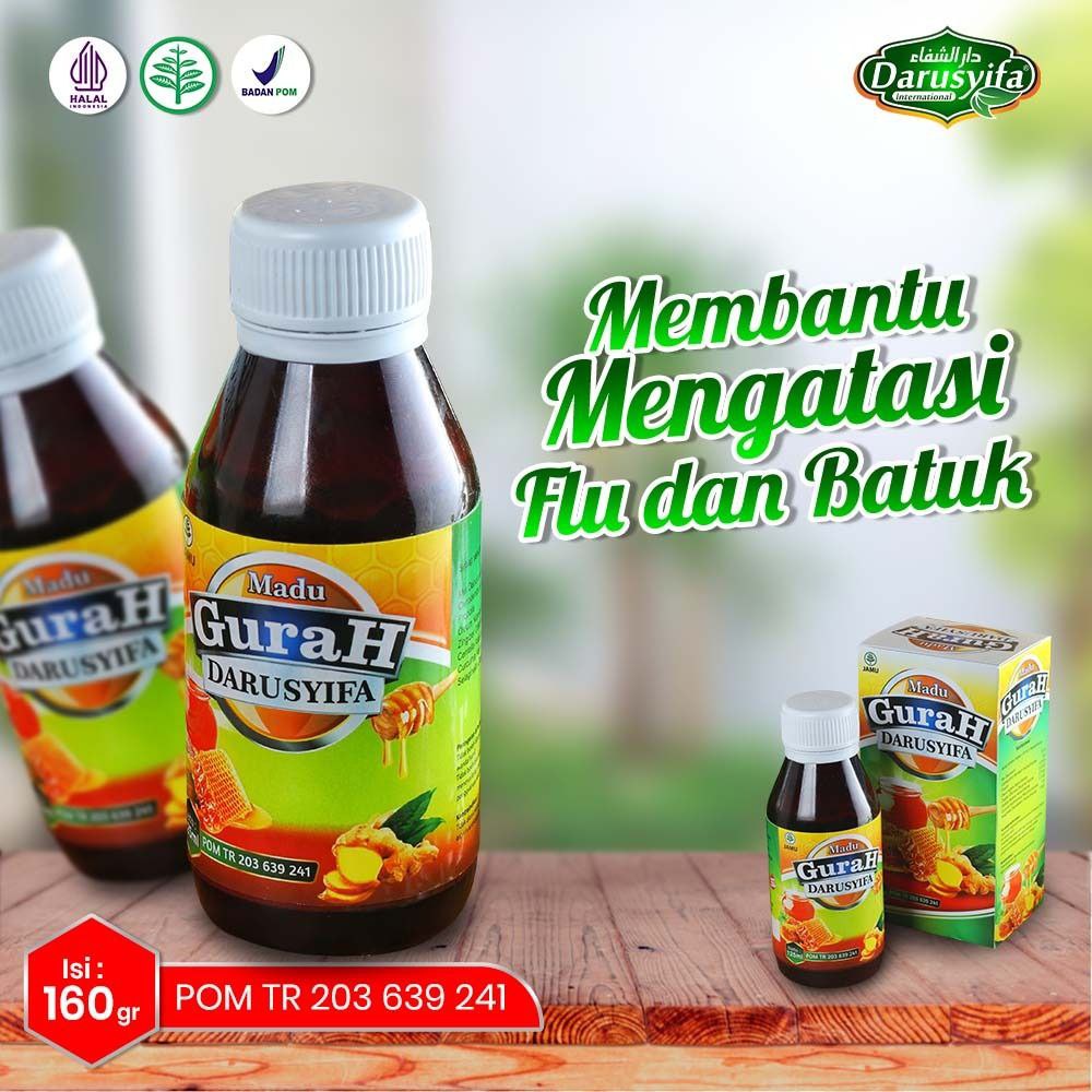 Madu gurah flu dan batuk plus daun saga darusyifa alami