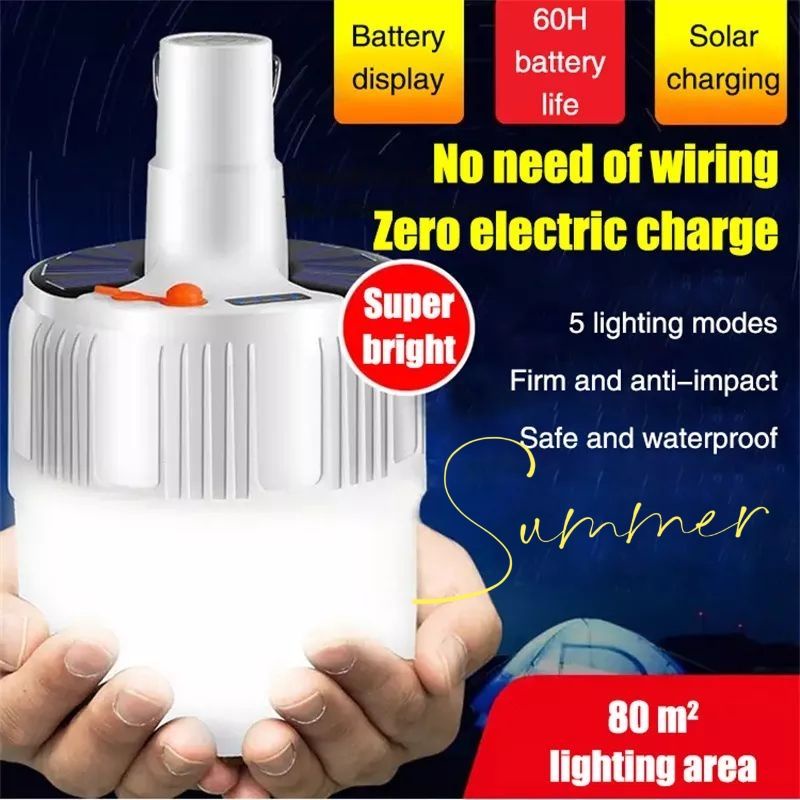 Lampu Emergency LED Charger 45W Lampu Solar Darurat Free USB