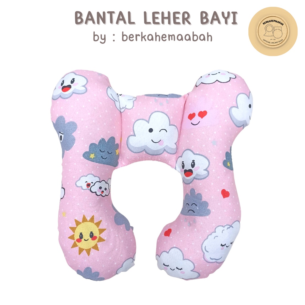 Bantal Leher Bayi Variasi Cloudy | Bantal Kepala Leher Bayi | Baby Travel Pillow | Bantal Perjalanan Bayi | Total Support Headrest