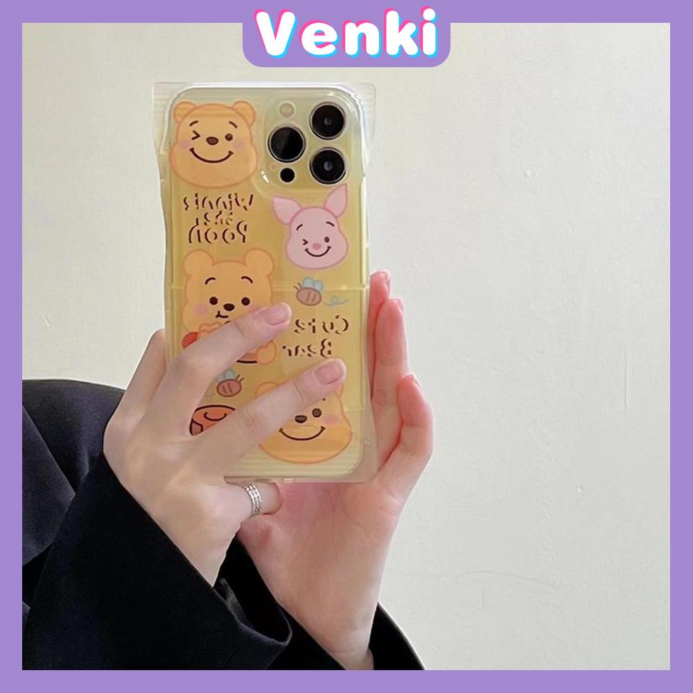 Case For iPhone 14 Pro Max Soft TPU Clear Case Snack Case Cartoon Cute Bear Camera Protection Airbag Shockproof For iPhone 14 13 12 11 Plus Pro Max 7 Plus X XR