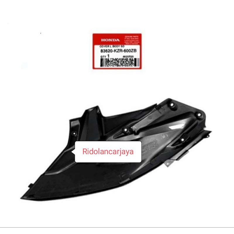 COVER BODY SAMPING KIRI SIDE COVER SAMBUNGAN BODY  SAMPING KIRI VARIO 125 83620-KZR-600ZB ORIGINAL H