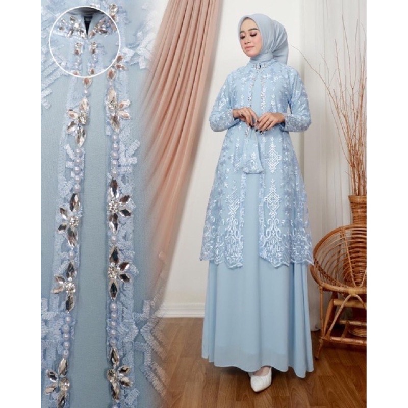 Yasmin Dress|Gamis Outer|Gamis Terbaru|Gamis Modern|Gamis Kondangan|Dress Wanita Pesta|Gamis kekinian |Kebaya Gamis Modern|Kebaya modern