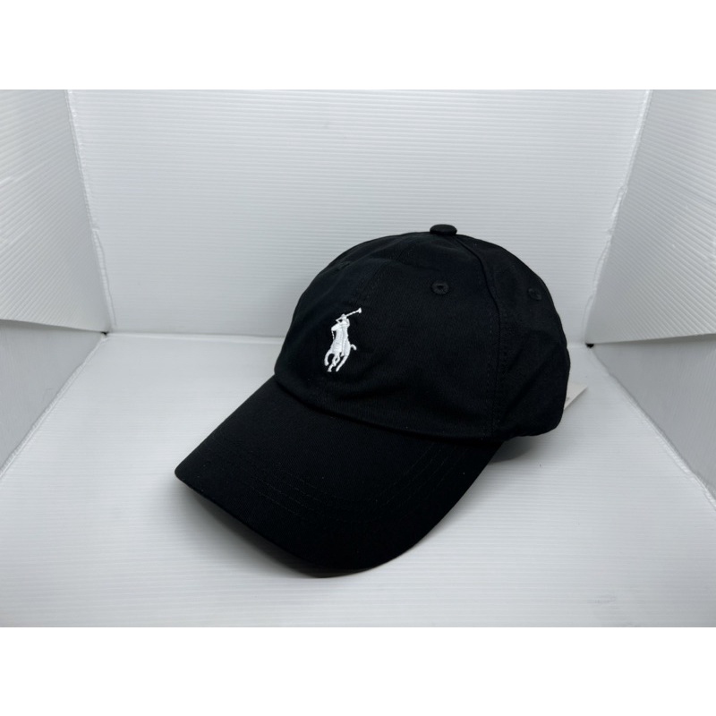 Topi POLO Hitam Kuda Kecil Putih Original