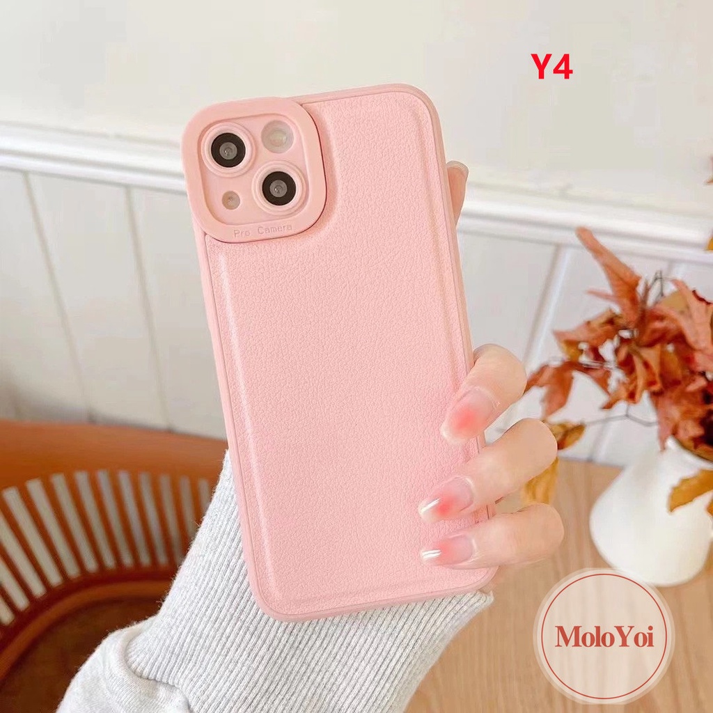 Soft Case Pelindung Lensa Kamera Bahan Kulit Imitasi Matte Silk Untuk iPhone 11 12 13 14 Pro MAX 7 8 Plus XR X XS MAX SE 2020