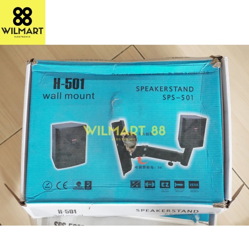 Wall Mount H-501 / Bracket Speaker SPS-501 - 501 (Sepasang, Isi 2 Pcs Sepaket) | Stand Speaker