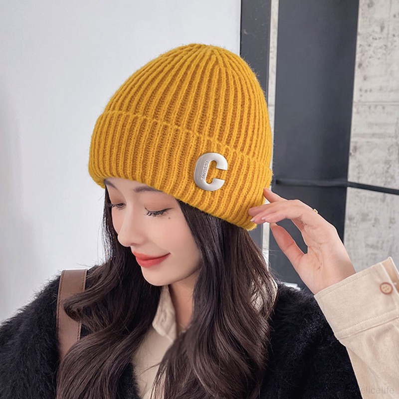 Topi Rajut Pelindung Telinga Untuk Wanita