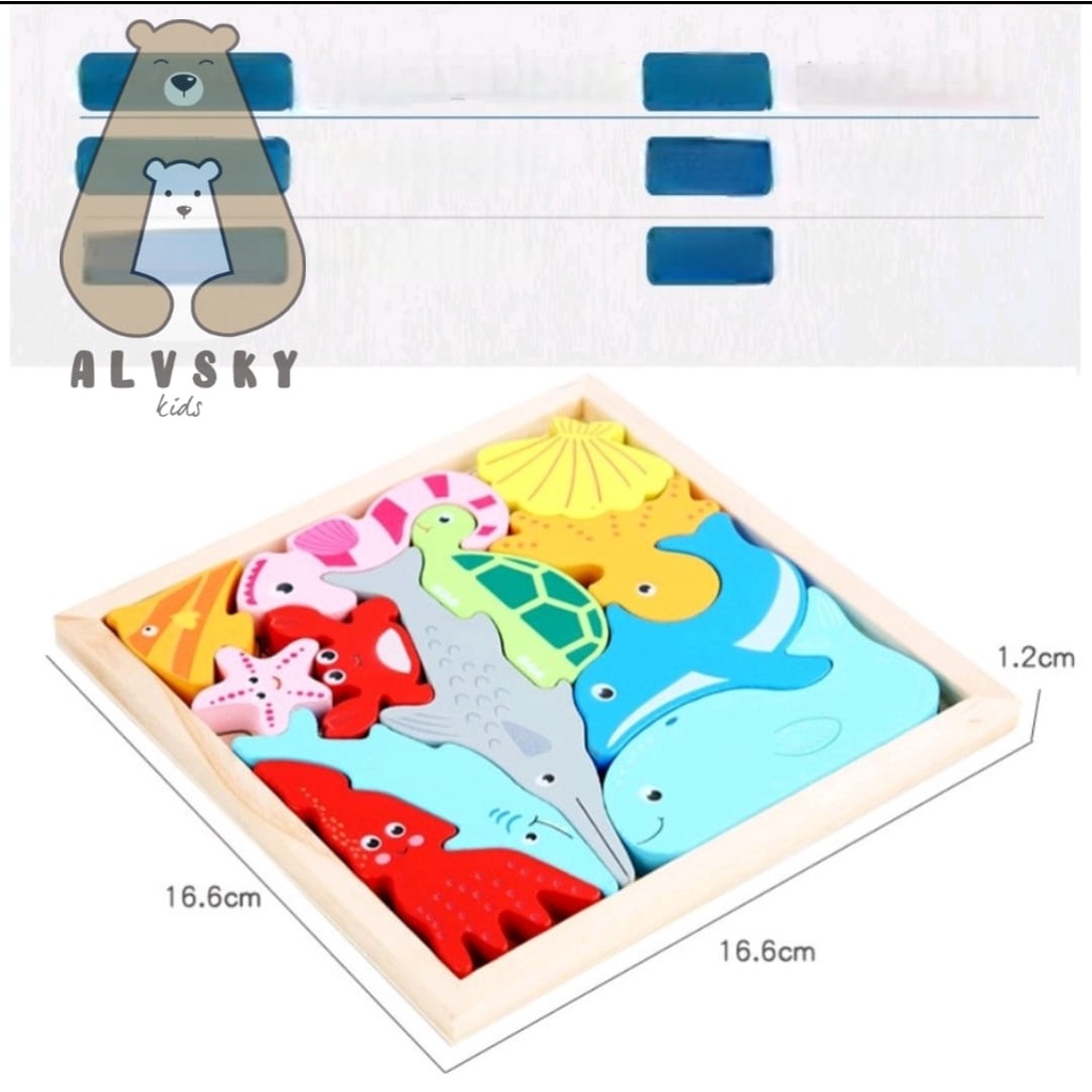 WOODEN 3D PUZZLE TETRIS / PUZZLE KAYU MAINAN EDUKASI ANAK JIGSAW PUZZLE