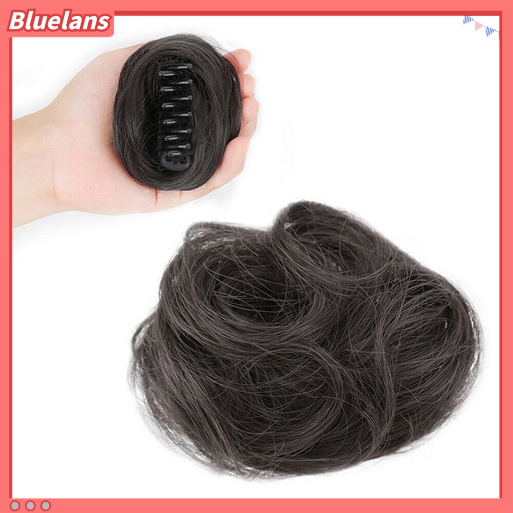 Bluelans Klip Cakar Rambut Extension Keriting Chignon Mini Untuk Aksesoris