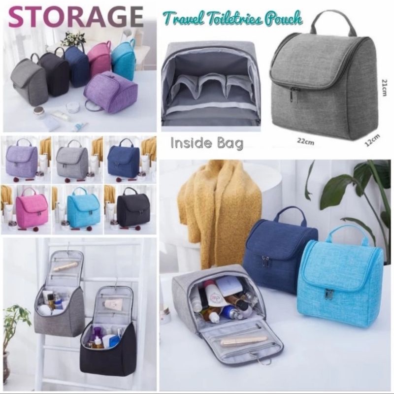 Travel Toiletries Bag - Tas Makeup Kosmetik / Tas peralatan Mandi