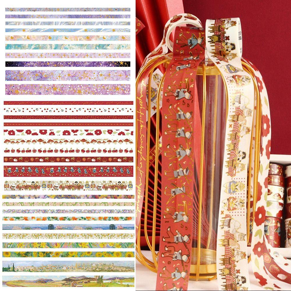 R-flower 60Rolls/Set Washi Tape Lucu Segar Kualitas Tinggi Scrapbooking Gadis Hati Sedikit Segar Kreatif Alat Tulis DIY Bahan