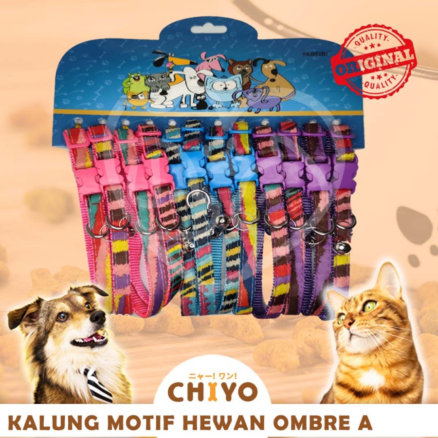 Kalung Hewan Motif Ombre - Kalung Anjing, Kucing