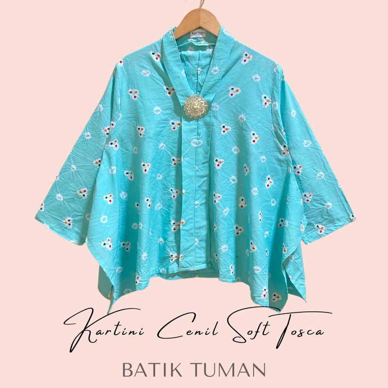 Kartini Cenil Warna Soft Tosca Baju Kerja Wanita