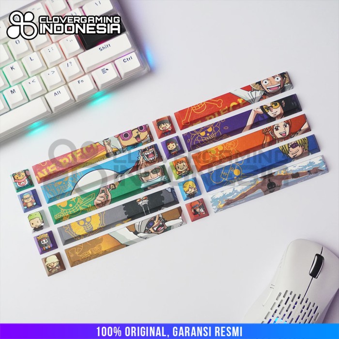 Keycaps CLV One Piece Spacebar Set - PBT 2 Keycaps Set Custom OnePiece