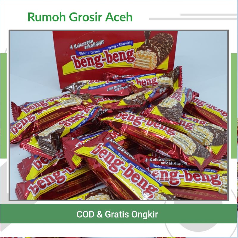 

{ACEH} BENG-BENG 1 KOTAK Wafer Cokelat 1 Box Isi 17 (20 × 20 Gram)