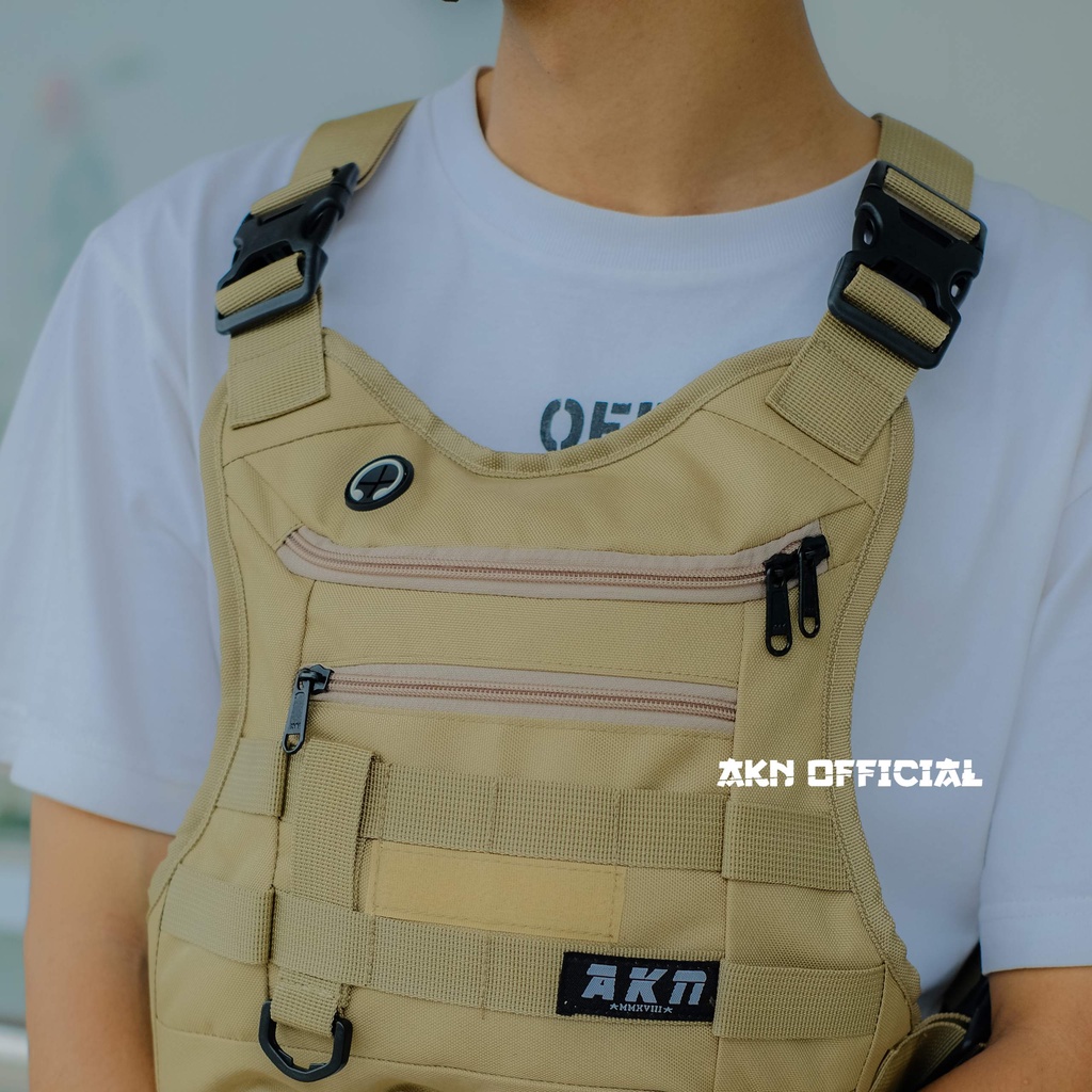 AKN Offcial - Chest Bag Tactical Rig Chalico Bag Outdoor untuk Pria