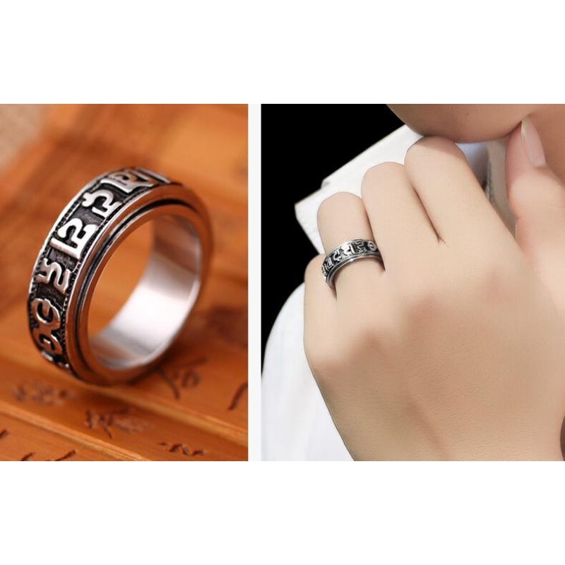 Cincin Model Putar Gaya Klasik Retro Untuk Pria