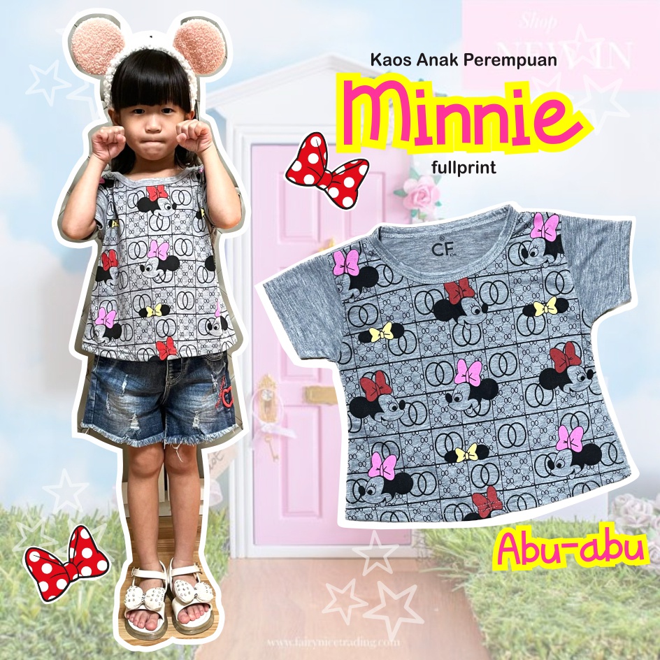 Atasan Kaos Murah Anak Perempuan Minnie CF Kids