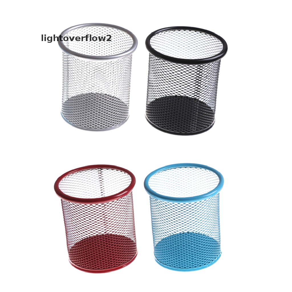 (lightoverflow2) 1pc Holder / Organizer Pensil / Pulpen Bahan Metal Mesh Untuk Meja Kantor