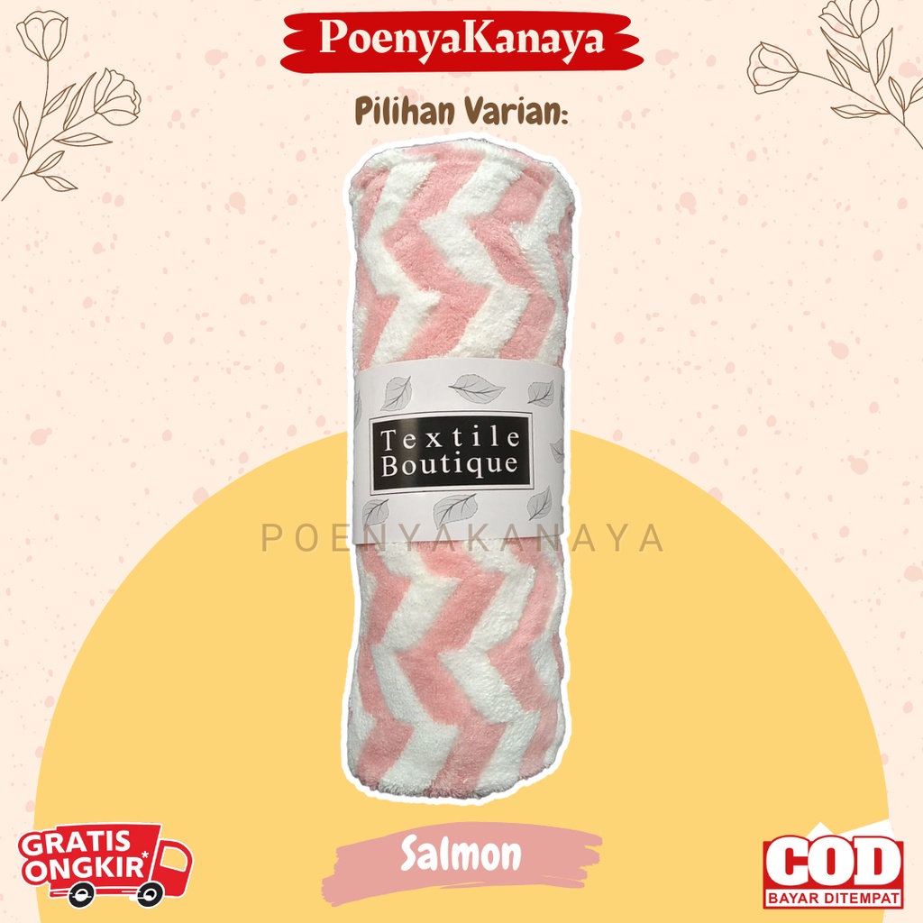 Handuk Bayi Towel Microfiber Salur Zig Zag Lucu Handuk Towel Anak Premium Lembut AK45