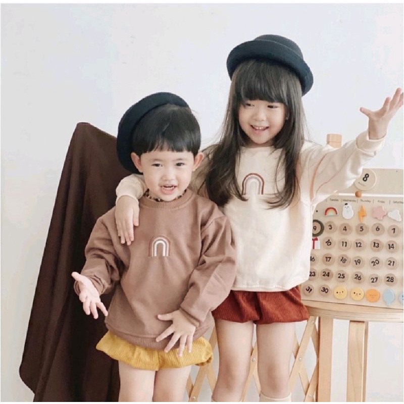 SWEATER RAINBOW ANAK UNISEX 12345 TAHUN