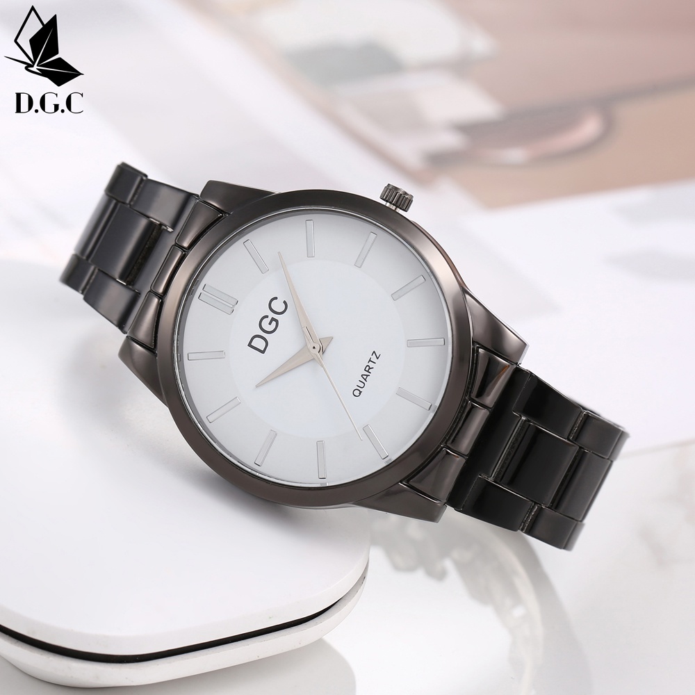 D.G.C Cod Jam Tangan Couple Strap Rantai Stel Terbaru Pria Wanita Analog Quartz C100