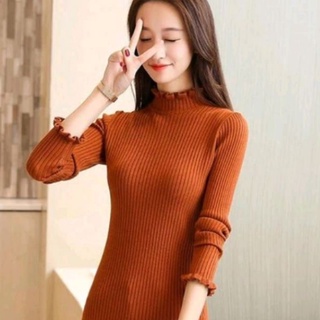 DAISY CURLY SWEATER RAJUT TURTLENECK KRIWIL TERMURAH/INNER RAJUT KRIWIL BB 35-70KG