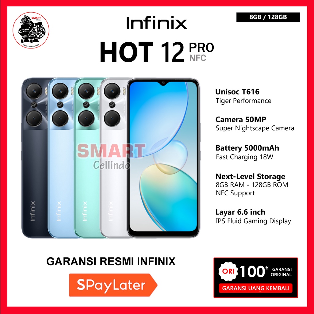 Jual Infinix Hot 12 Pro Nfc 8128gb Dan Hot 12 6128gb Garansi Resmi Infinix Shopee Indonesia 