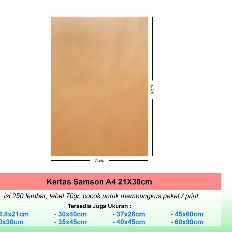 

limited Edition✔️Kertas Samson A4 21x30cm isi 250lbr|KD2