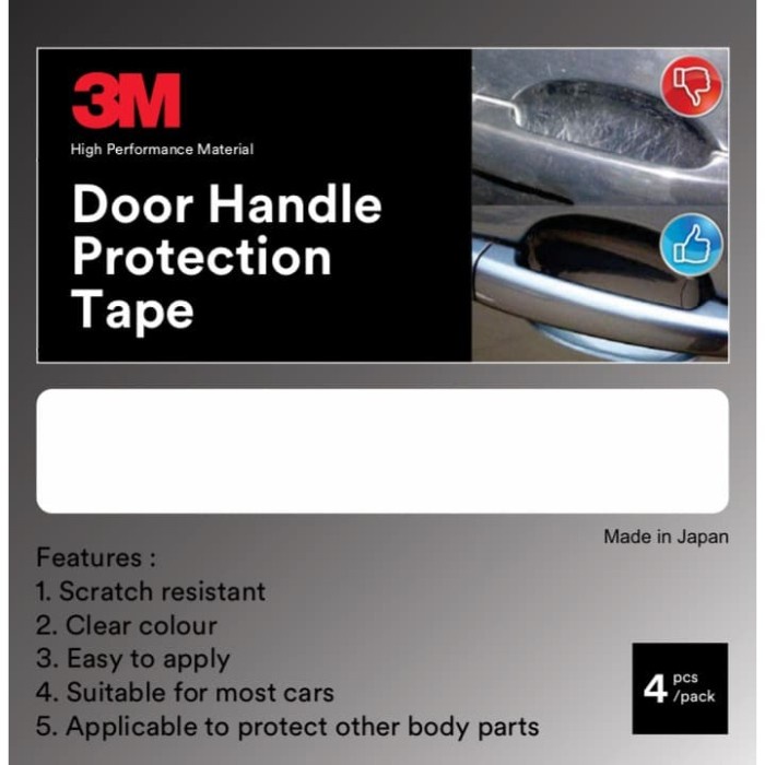 3M Door Handle Protection Tape Pelindung Handle Pintu Mobil