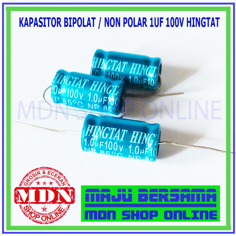 Kapasitor Bipolar Non polar Nonpolar 1uf 100v - 1 uf 100 Volt