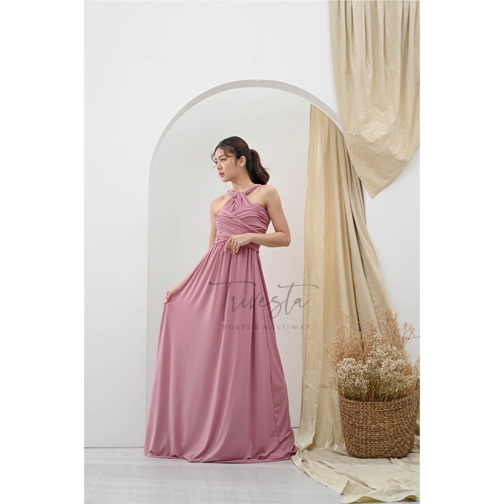 MAXI | TAFFY PINK | MULTIWAY INFINITY CONVERTIBLE DRESS | FREE KEMBEN &amp; SPECIAL LONG SCRAFT