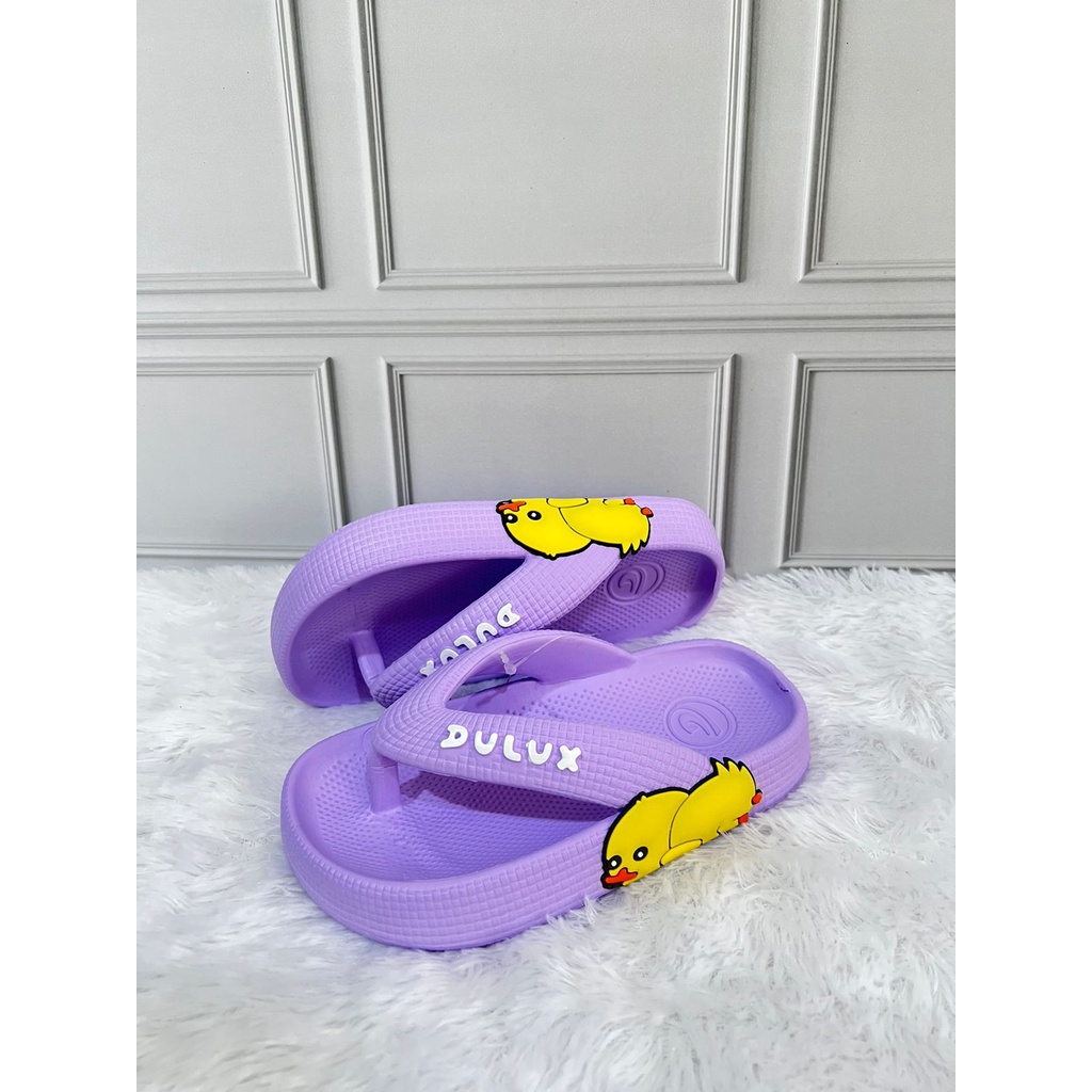 DX-510D Sandal Jepit Anak Perempuan / Sandal Jepit Karet Anak Cewek Karakter Bebek Beruang Merek Dulux Size 24-29