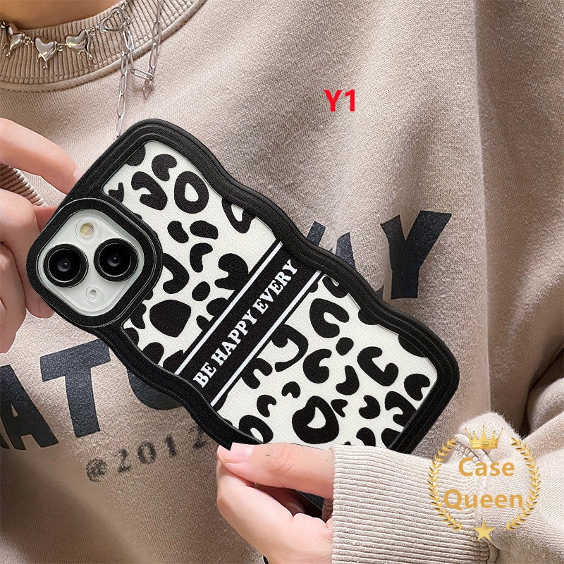 Case Motif Leopard Oppo A15 A17 A95 A76 A54 A16K A12 A57 2022 A7 A55 A96 A16 A15s A16s A74 A1K A5s A16E A53 A9 A5 A3s Reno 5 8 7 6 A12E F9 A52 Garis Tidak Teratur Wavy Edge Cover