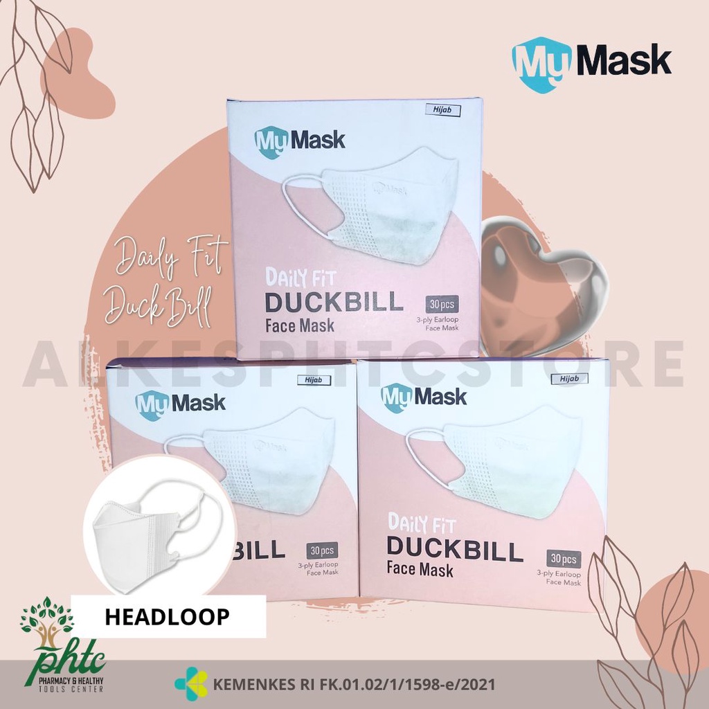 MY MASK Masker DUCKBILL Daily Fit HEADLOOP / Masker Duck Bill Headloop Isi 30 Pcs